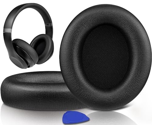 SOULWIT Replacement Earpads for Beats Studio Pro Wireless Noise Cancelling Headphones, Cushions Ear Pads with Soft Protein Leather, Noise Isolation Foam - Black