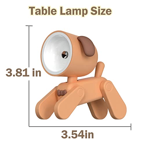 Nice Point Mini Led Desk Lamp For Kids, Rechargeable Orange Cute Puppytable Night Light Phone Holder,Children Student Foldable Portable Reading Pet Desk Night Light,Adjustable Animal Night Lamp. #TOP5