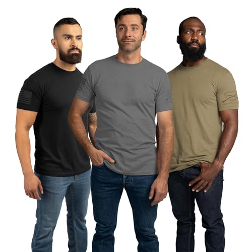 Image of Grunt Style Basic Crew Pack - USA, American Graphic Tee, Patriotic, Everyday, T-Shirts for Men Pack