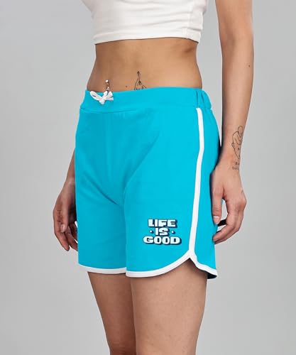 Image of SHODOX 100% Cotton Women Casual Shorts - Printed Short for Gym, Yoga, Cycling, Dance, Summer - Regular Fit (Pack of 2)