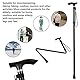 Klappbarer Aluminium Gehstock,Tragbarer Spazierstöck,Wanderstöcke,Faltbarer Gehstock 4 Sections Aluminiumlegierungs Spazierstock für Wandern Camping Bergsteigen Trekking(Schwarz)