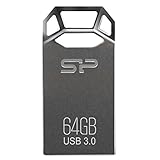 Silicon Power 64GB Jewel J50 USB 3.0 Zinc-Alloy Compact Flash Drive, Titanium Edition (SP064GBUF3J50V1T)