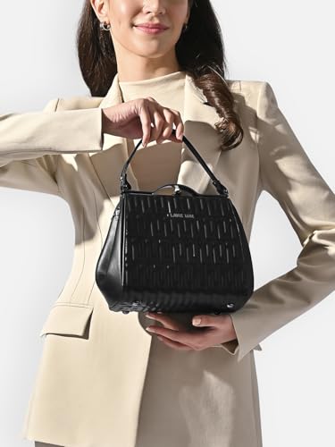 Image of Lavie Luxe Women's Fluffel Frame Satchel Handbag for Women | Satchel Bag for Work | Ladies purse | Stylish Shoulder Bag | Gift For Women