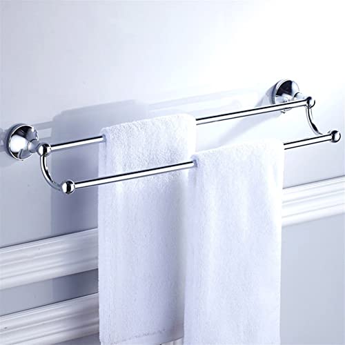 Porte-serviettes pour salle de bain au style bronze antique et chrome brossé