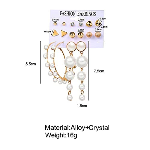 Image of Shining Diva Fashion Stylish Combo Metal Earrings for Women and Girls
