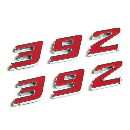 Emblema 392 rojo de coche para tuning de Dodge Challenger y Chrysler 300c, dos unidades
