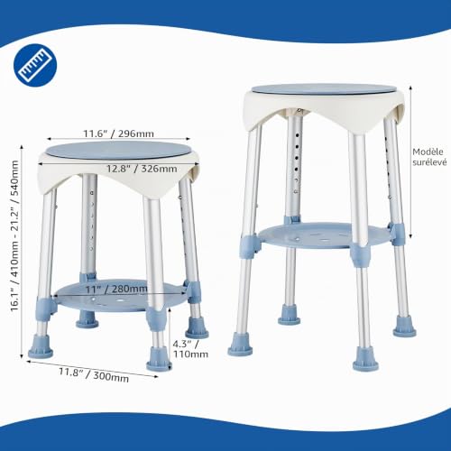 Tabouret de douche pivotant 360° réglable KSITEX