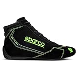 sparco Slalom 2022, Zapatos Unisex Adulto, Negro Verde, 43 EU