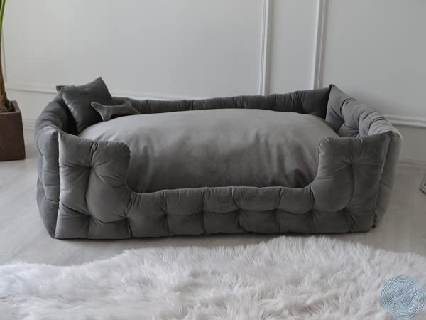 Gorgeous Dog Beds for Small Medium Large XL XXL XXXL Dogs, Rectangle Washable Dog Bed Comfortable and Pet Sofa Dog Bed for Large Medium Dogs Grey Color-Small (B0C4H1RT3L) Amazon Price History, Amazon Price Tracker