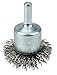 Weiler 10047 1-1/2" Circular Flared Crimped Wire End Brush, .020" Stainless Steel Fill, Made in the USA