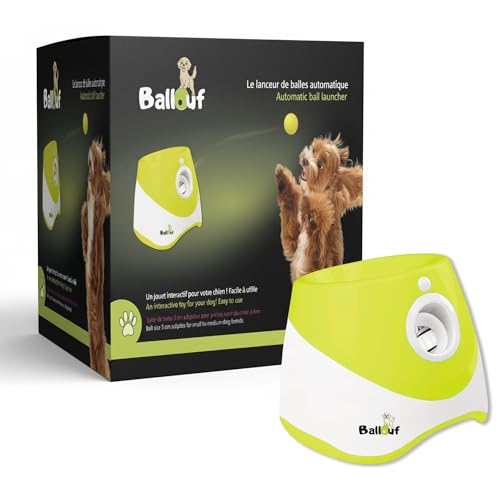 Climsom Lanciatore di palle automatico per cane ballouf giocattolo interattivo con 6 palline – batteria ricaricabile 5 ore – 3 distanze regolabili