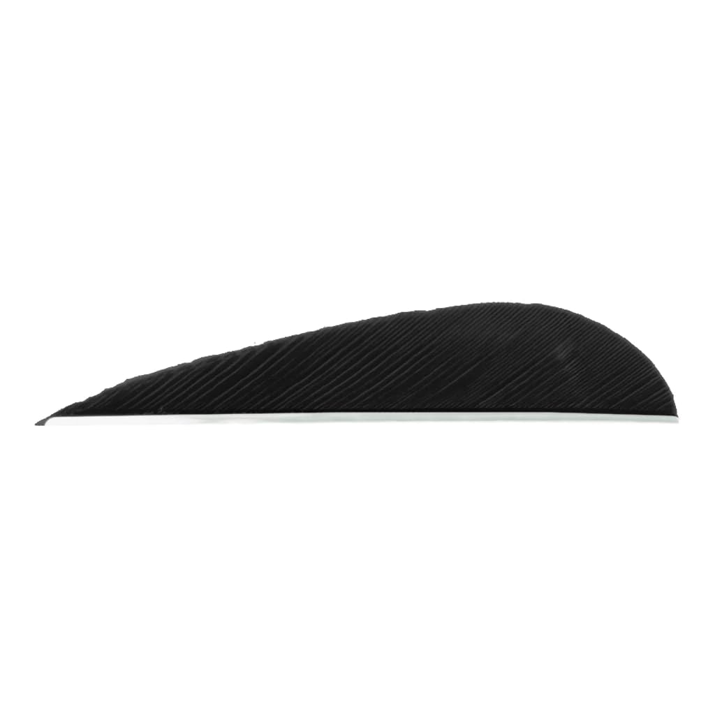 TRUEFLIGHT Feathers PARABOLIC Solid Color 3 LW Black 100/PK.