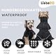 LiebeDD Hunderegenmantel Wasserdicht Regenjacke Hund mit Geschirrloch, Reflektierende Regencape Hund Verstellbarer Hunde Regenmantel für Mittelgross und Kleine Hunde wie Dackel (Schwarz XL 33cm)