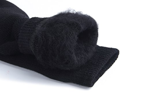 JARSEEN Hiver Thermiques Chaussettes Chaudes Laine Doublé Chaussettes Épaisse Neige Cadeau Femme Homme (Nouveau Noir, 39-45) – vue 3