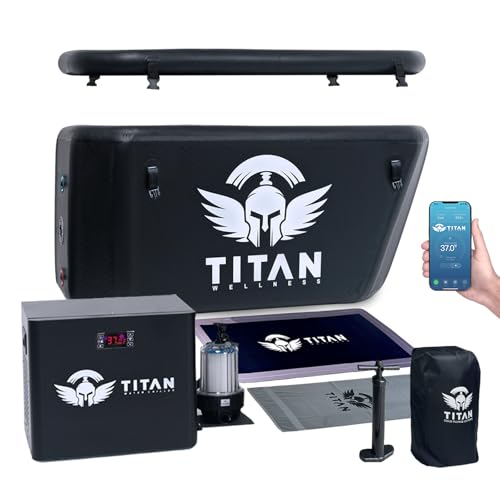 Ice Bath Pro Cold Plunge Tub and 1/3 HP 825W Chiller with Wi-Fi Control, UV Sanitation, 2-Year Warranty, U.S.-Based Support, Portable Ice Bath with Angled Backrest, Pump & Filter, Cools to 37°F -Black