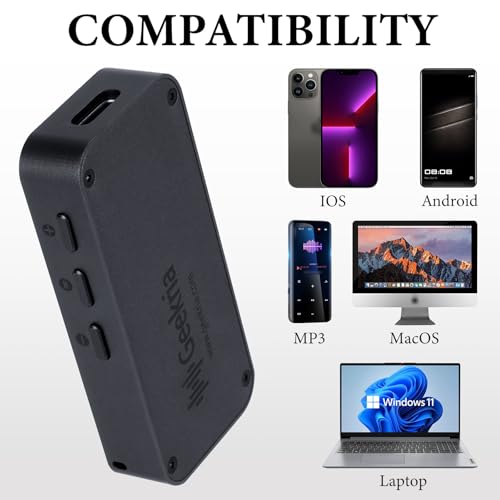 Image of Geekria Pocket Box 3 USB-C Portable Headphone AMP, 4.4mm Balanced Output and 3.5mm Stereo Output, Mini Hi-Fi DAC Dual Chip CS43131, Support up to 384KHz /32bit