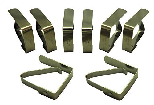 Preisvergleich Produktbild 8 x Tischtuchklammer, Edelstahl, Tischklammer, Tischdeckenhalter, Tischtuchhalter