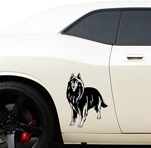 Vinilos de perro negro para coche que cubren arañazos en parachoques y ventanas de camión