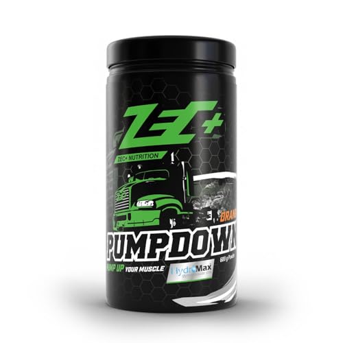 ZEC+ Pumpdown Pre-Workout Booster mit Arginin AKG, L-Citrullin-Malat & HydroMaxTM Glycerol, Traingsbooster für Krafttraining, Geschmack Orange 600 g