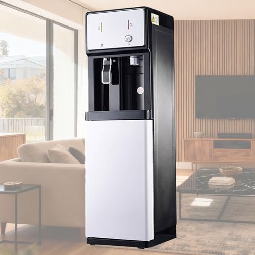 Commercial-Grade Freestanding Water Dispenser Cold and Warm Dual Function Water Machines With Storage Cabinet & Removable Partitions Floor Standing Drinking Fountain Ideal for Schools Offices Homes