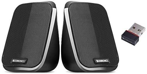 ZEBRONICS Zeb-Fame 5watts 2.0 Multi Media Speakers(Black) & ZEB-USB150WF1 WiFi USB Mini Adapter Supports 150 Mbps Wireless Data, Comes with Advanced Security WPA/WPA2 encryption Standards