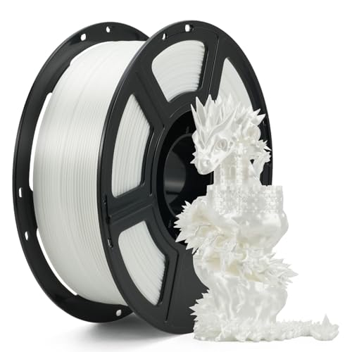 Image of FLASHFORGE Silk+ PLA Filament 1.75mm White, Silky Texture 3D Printing Filament, Enhanced Layer Adhesion with Stunning Surface Finish; Chrome-Like Brilliance and Silk-Smooth Perfection