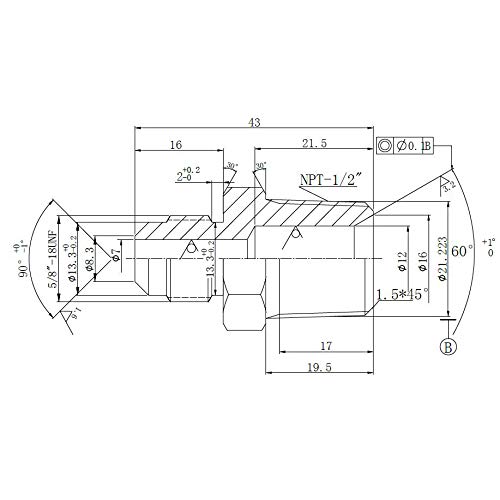 Image of HFS(R)4PCS, 1 /2 inch NPT Male to 3 /8 inch SAE Male Flare Tubing Adapter Hose Connector Pipe Fittings 304 Stainless Steel