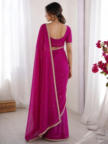 Image of Yashika Women's Rangoli Silk Blend Saree with Blouse Piece for Traditional Ethinic Wear Sari