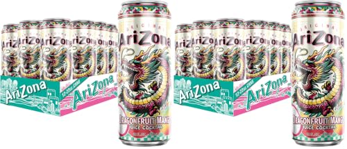 Image of AriZona Dragon Fruit Mango | Fruit Juice Cocktail | 22 Fl Oz (24 Pack)