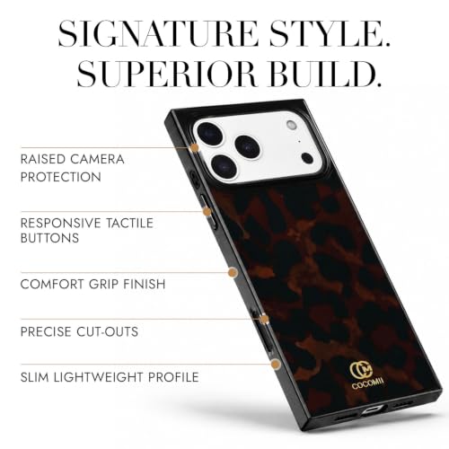 Image of COCOMII Rectangle for iPhone 18 Pro Max /17 Pro Max Case, Chestnut Leopard