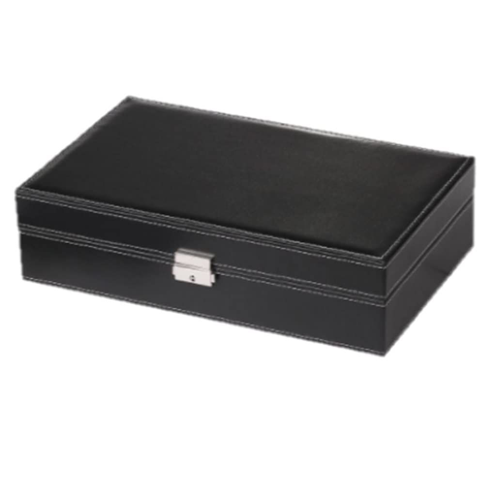 XBTGS Uhren-Box, Schmuck-Organizer, Schmuck-Präsentationsbox, Ohrring-Aufbewahrungs-Organizer mit oberem Spiegel,