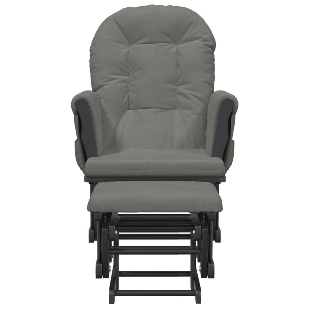 IKAYAA Stillsessel mit Hocker Stillstuhl Schaukelstuhl Wohnzimmer Stillende Sessel Fußhocker Schlafzimmer Schaukelsessel Kinderzimmer Relaxsessel Schaukelstühle mit Armlehnen
