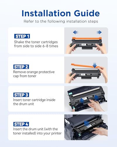 Image of Compatible TN830XL TN830 Toner Cartridge for HL-L2460DW, 4 Pack | High Yield TN830XL Black Toner Work with Brother DCP-L2640DW, MFC-L2820DW, HL-L2405W, HL-L2400D, 12,000 Pages, ISO Certified