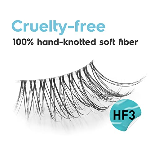 Frihappy Wispy Lashes - Natural Half Lashes, 3 Pairs HF3