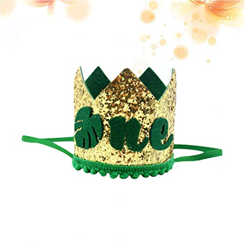 Amosfun EEN eerste 1e verjaardag kroon hoed Carnaval Jungle thema 1e eerste verjaardagsfeestje gunsten levert decoraties - Image 5