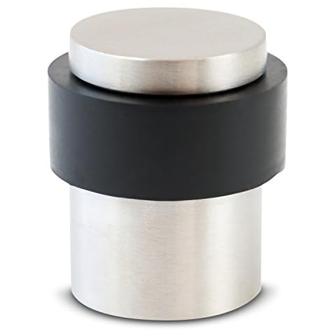 Stoppwerk Door Stop Stainless Steel Buffer - Strong Floor Mounted Stopper - Spacer for Floor Attachment - Ø 3.5cm Height: 4cm Cover