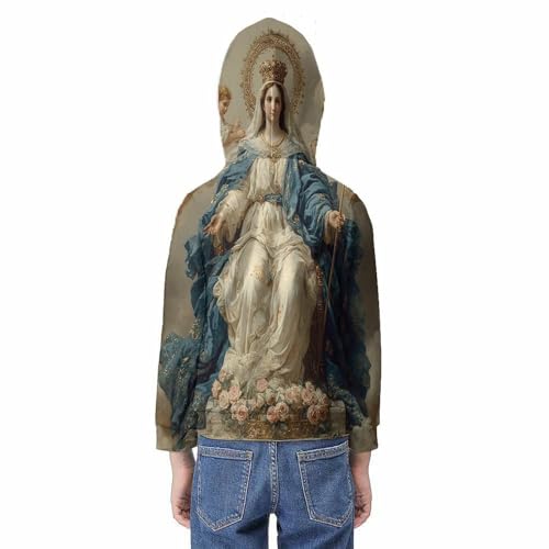 Sweat à capuche garçon 11-13 ans imprimé 3D anges avec poches - 5