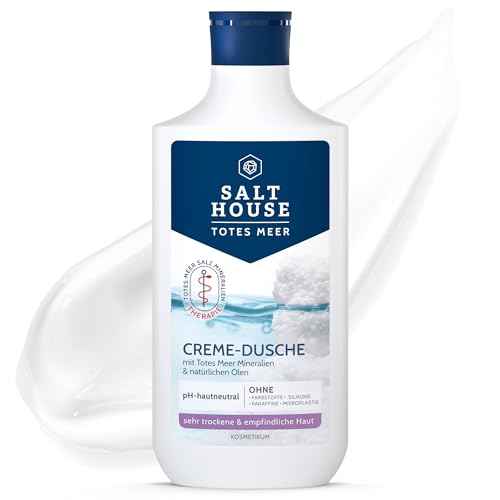 Salthouse Totes Meer Therapie Creme-Dusche, mit Aloe Vera & Mandelöl, für sehr trockene Haut und Spannungsgefühle, 250ml