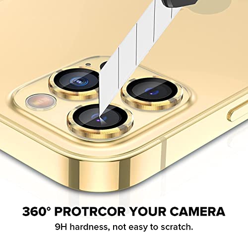 Image of Compatible for I Phone 13 pro Camera Lens ring camera Protector Camera lens ring protector for i phone 13 pro gold