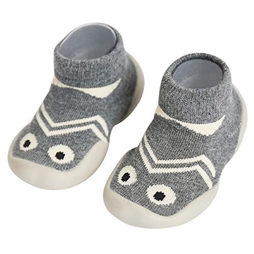 Preisvergleich Produktbild ANIMQUE Baby Lauflernschuhe Krabbelschuhe Kinder Anti Rutsch Socken Schuhe Hausschuhe rutschfest Sohle Weich 20 / 21, Grau