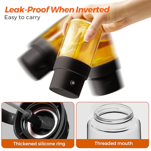 YARRAMATE Oil Sprayer for Cooking, 6.8oz/200ml Premium Bottle, Food-Grade Olive Mister, Portable Dispenser for Air Fryer, BBQ, Kitchen, Outdoor BBQ and Camping (Grey & Green) - Image 5