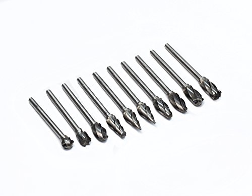 Yufutol NFBA-ALUB-10P 1/8 Inch Carbide Burr Set thumb #2