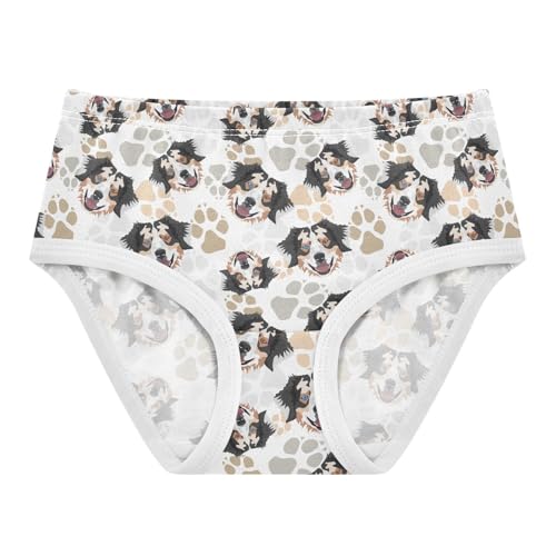 Girls' Underwear Australian Shepherd Dog Cotton Stretch Comfort Toddler Panties