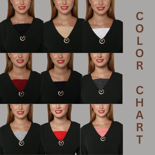 Ritu Creation Women's Cotton Clip-On Mock Lace Camisole Camisecret -Set of 3 (One Size) - Image 5