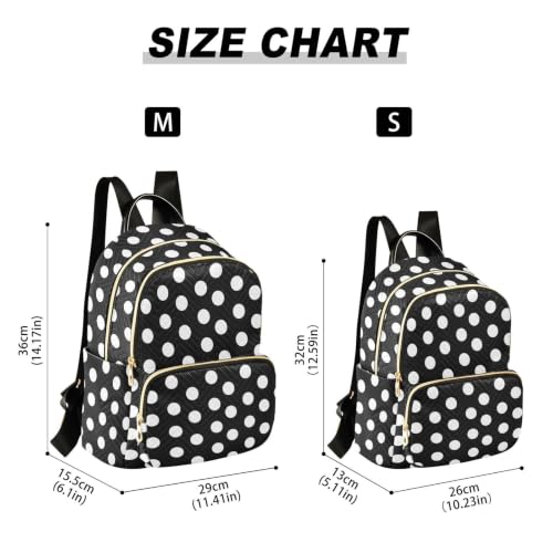 Image of ALAZA Big Polka Dot Women Backpack Purse Ladies Fashion Shoulder Bag Daypack Travel Bag 10L
