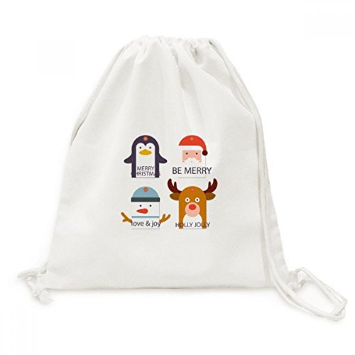 Sacs de voyage DIYthinker Joyeux Noël en toile avec cordon de serrage pour adulte
