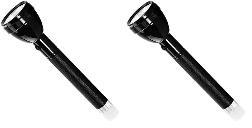 Geepas GFL4687 Rechargeable LED Flashlight - 2400 mAh Battery 7 Hours Working | Long Range Pocket Friendly Flashlight | 2 Years warranty (Pack of 2)