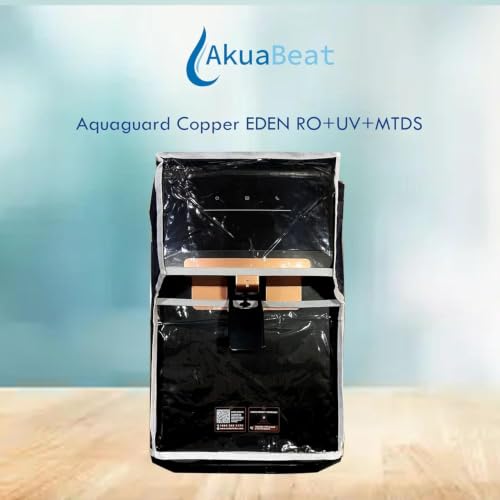 Image of Water Purifier Cover Compatible with Enrich Glory WS RO+UV+UF - Dustproof, Oil Resistant, Transparent Front, Velcro Closure - Wall Mounted & Table Top