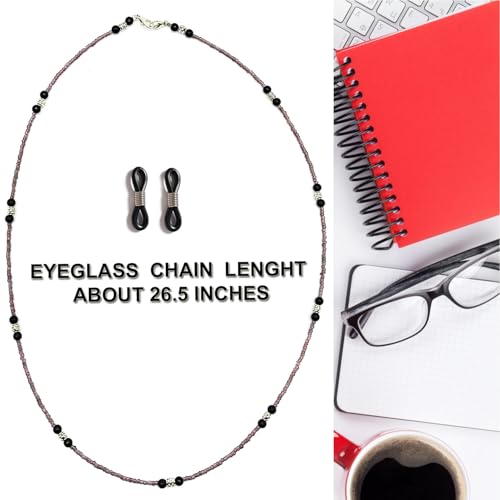 Image of Beaded Eyeglass Chains Glasses Chain For Women Stylish Sunglasses Strap Eye Glass Holders Around Neck Glasses Lanyard