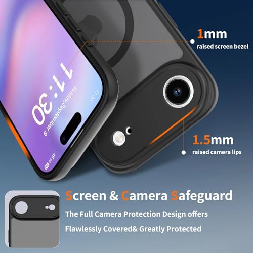 Image of Enflamo Back Cover Case for iPhone Air | Polycarbonate Matte | Ultra Hybrid | Camera Bump Protection (Black)